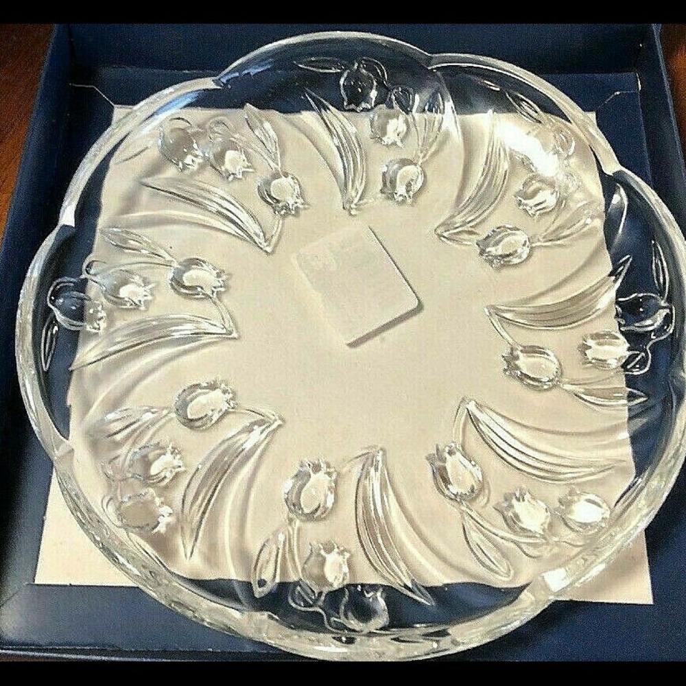 MIKASA Bridal Lily Crystal Candy Dish NEW